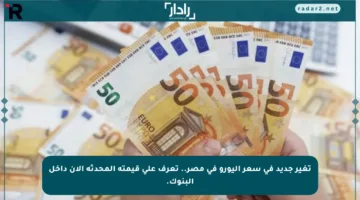 تغير جديد في سعر اليورو في مصر.. تعرف على قيمته المحدثة الآن داخل البنوك.